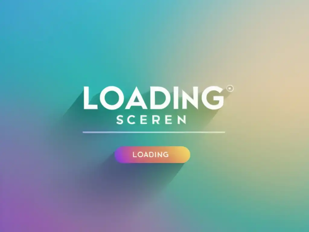 Una animación de carga progresiva retiene usuarios con diseño moderno y colores relajantes en fondo difuminado de sitio ecommerce
