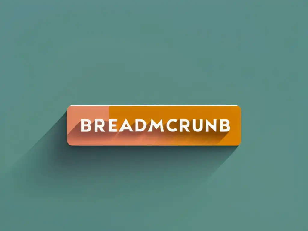 Implementación de breadcrumbs en ecommerce: Navegación de migas de pan elegante y minimalista en un sitio web, con diseño profesional y detallado