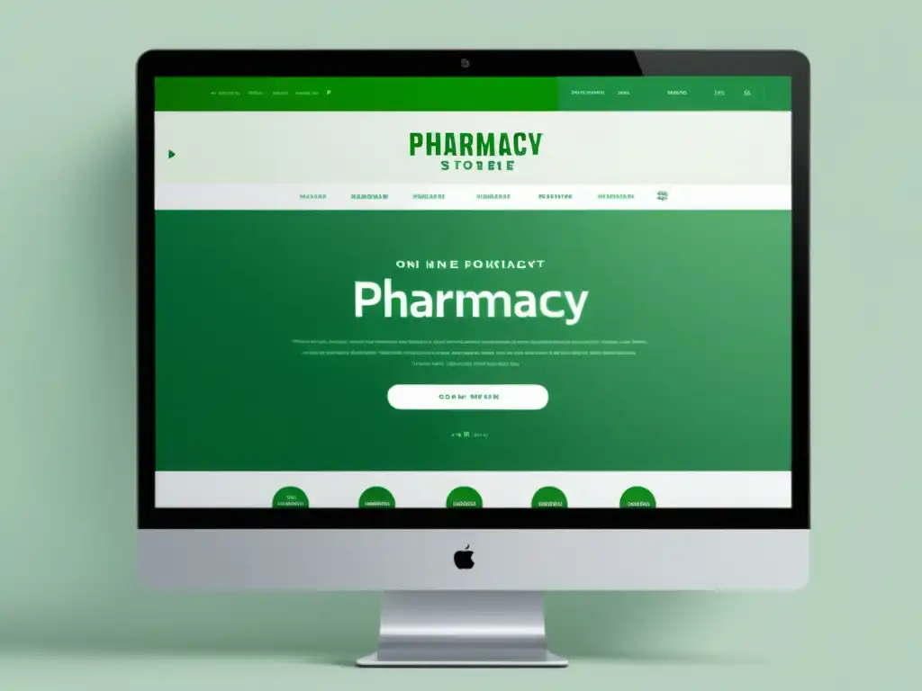 Captura del diseño minimalista y profesional de la página de inicio de una farmacia online, reflejando las mejores prácticas SEO para farmacia online