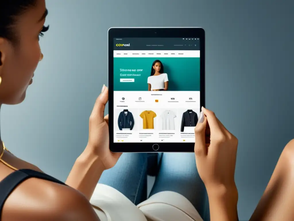 Cliente navegando en un sitio web de eCommerce con recomendaciones personalizadas, reflejando la personalización en Customer Lifetime Value eCommerce