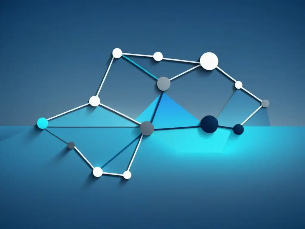 Visualización de datos en azul y gris, representando segmentación de clientes con Big Data