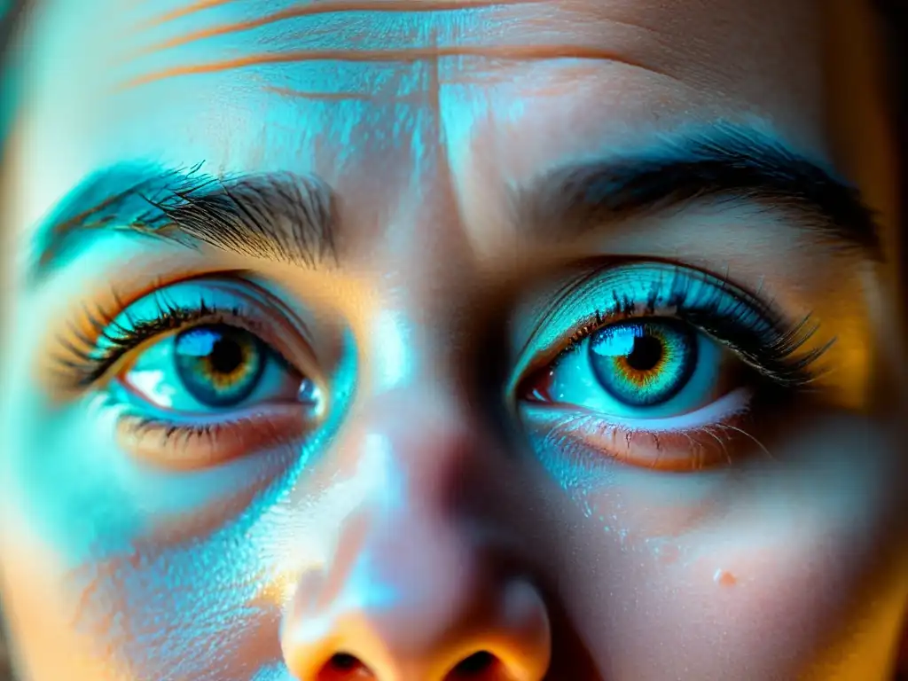 Detalle de ojos expresivos transmitiendo emociones, para análisis de sentimiento en interfaces de usuario