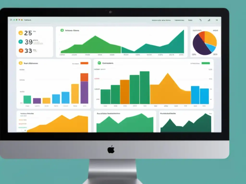 Detalle de pantalla de ordenador con visualización de datos complejos para ventas complejas en ecommerce B2B