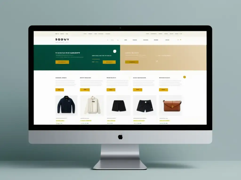 Un diseño ecommerce moderno y minimalista con jerarquía visual para una experiencia de usuario intuitiva y atractiva