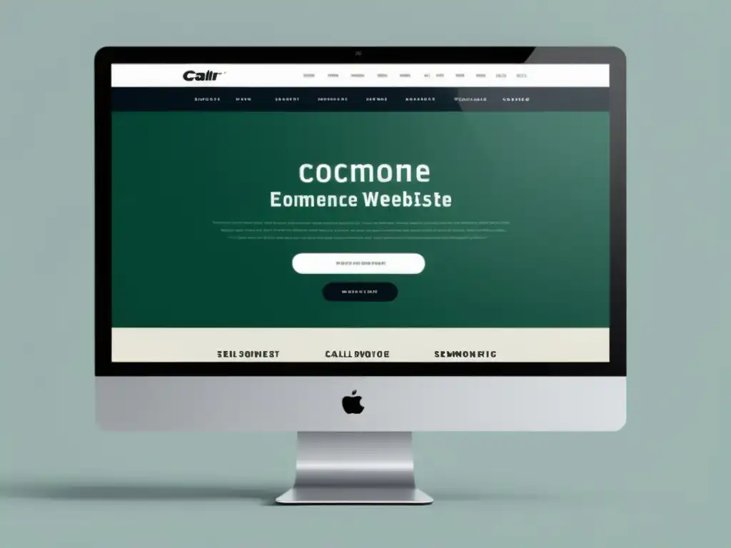 Diseño gráfico para aumentar conversiones: Interfaz moderna y profesional de ecommerce con líneas limpias, tipografía audaz y esquema de color monocromático