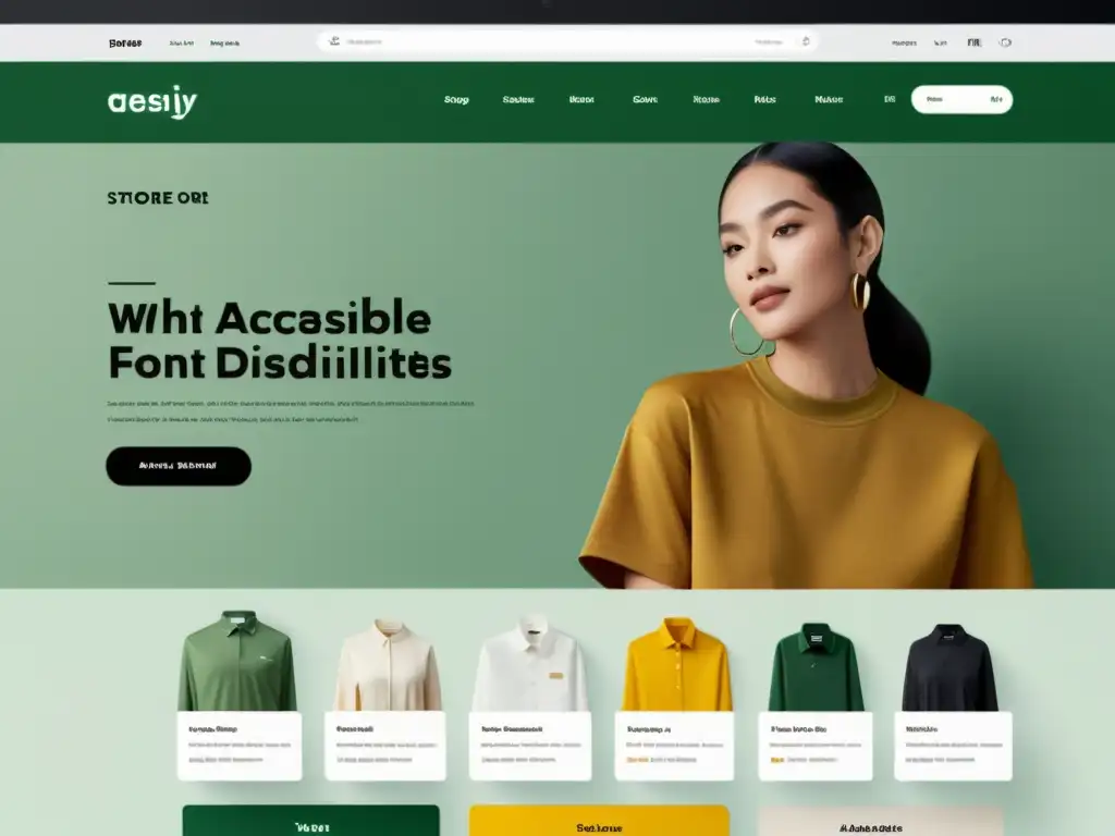 Diseño inclusivo de tienda online con diversidad de productos y accesibilidad para todos