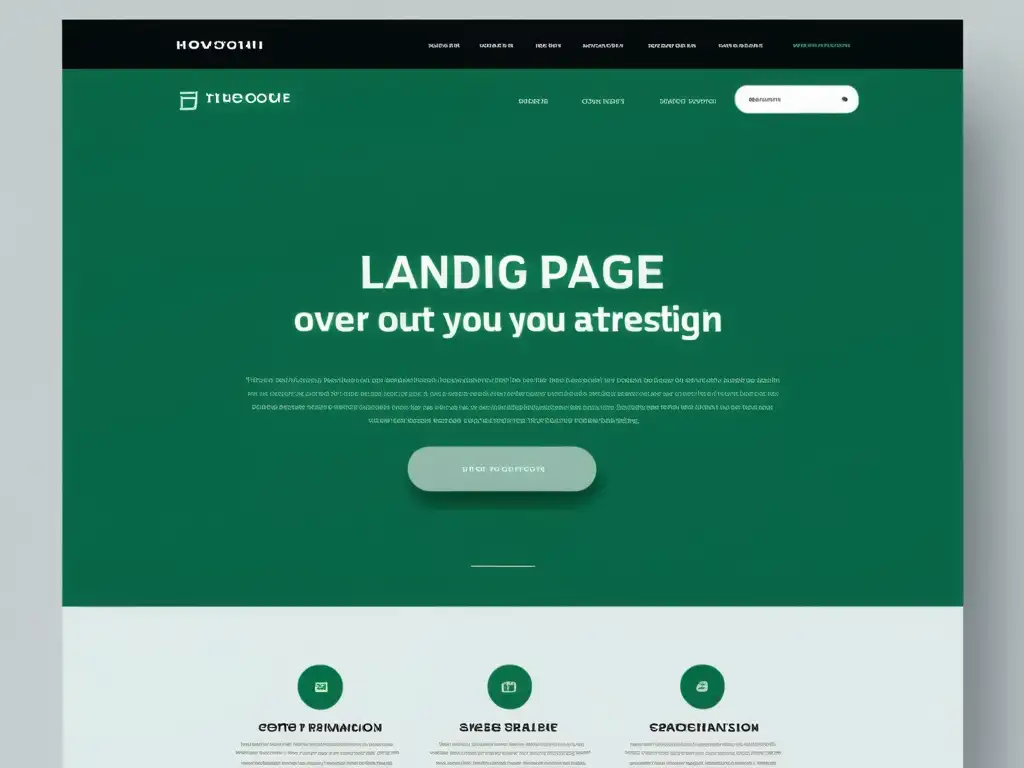 Diseño de landing page moderno y limpio con prácticas destacadas