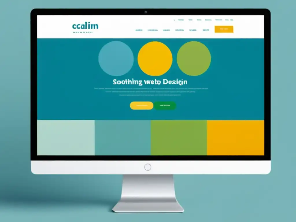 Diseño web minimalista con impactante paleta de colores que evoca confianza, calma y optimismo, perfecta para el comercio electrónico