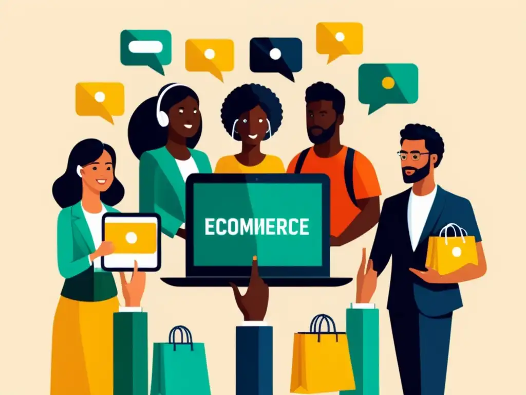 Diversidad en compras online, reflejando la inclusión financiera en comercio electrónico