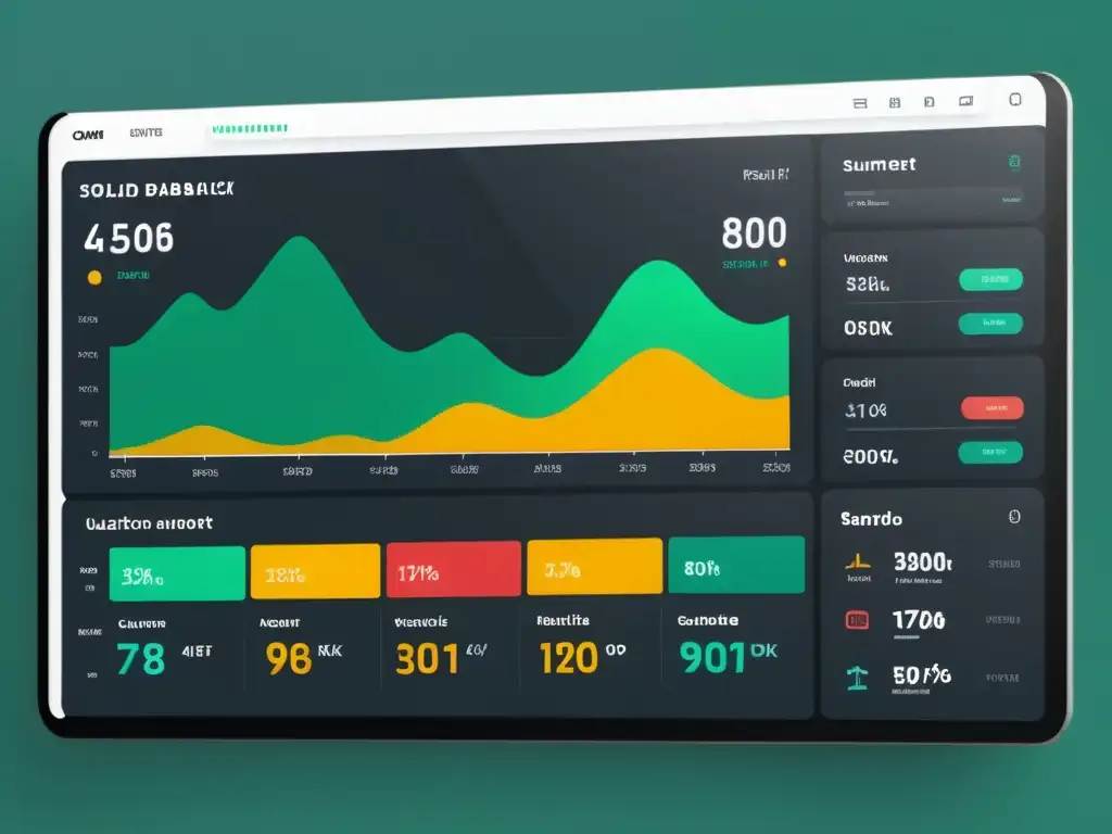 Un elegante panel de control de comercio electrónico con análisis de sentimiento en tiempo real, mostrando una gama de emociones