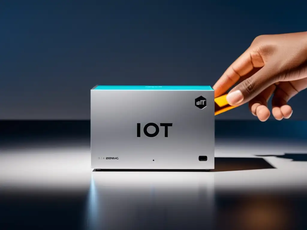 Emocionante unboxing de dispositivo IoT de vanguardia con innovación en la presentación de productos IoT