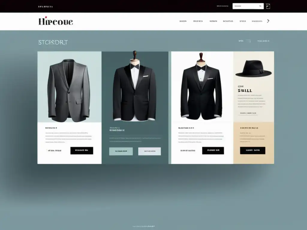 Un escaparate virtual con categorías personalizables en un diseño minimalista y sofisticado