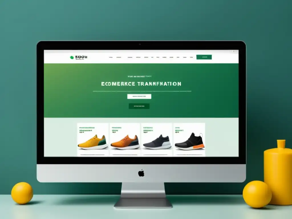 Captura la esencia de la transformación digital del ecommerce adaptarse con un sitio web moderno y sofisticado en pantalla de alta definición