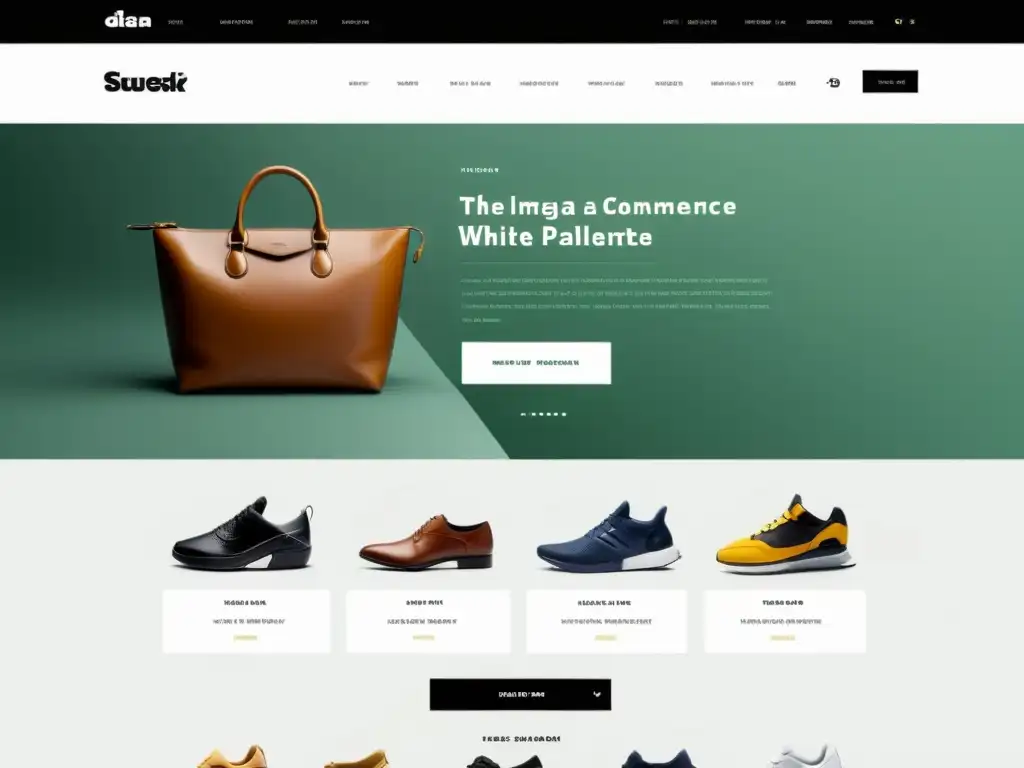 Captura la esencia del diseño de ecommerce centrado en el usuario, con una interfaz minimalista, líneas limpias y una paleta de colores sofisticada