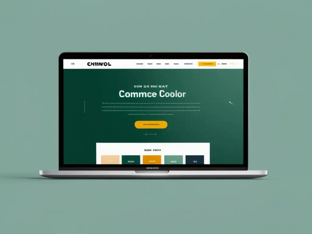 Diseño UX/UI estrategia contenido ecommerce: Imagen 8k de un sitio web elegante y minimalista con diseño moderno y funcionalidad intuitiva