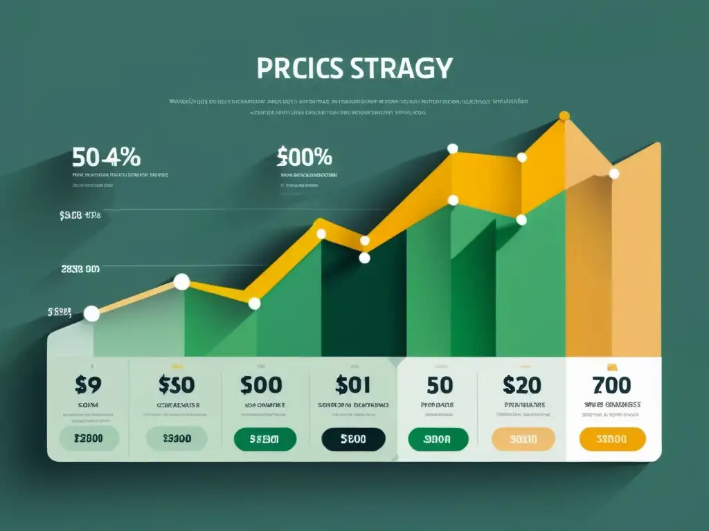 Gráfica de estrategias de precios dinámicos en ecommerce con personalización de productos y recomendaciones