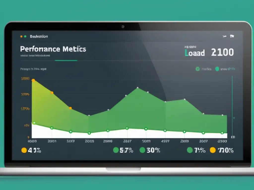 Gráfico detallado de rendimiento web tras optimización de imágenes para comercio electrónico, mostrando mejoras significativas en velocidad de carga