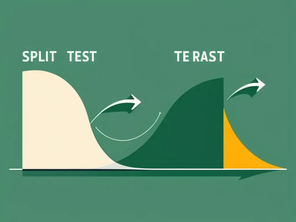 Gráfico de comparación de pruebas divididas mostrando variación en tasas de conversión con las mejores herramientas de optimización