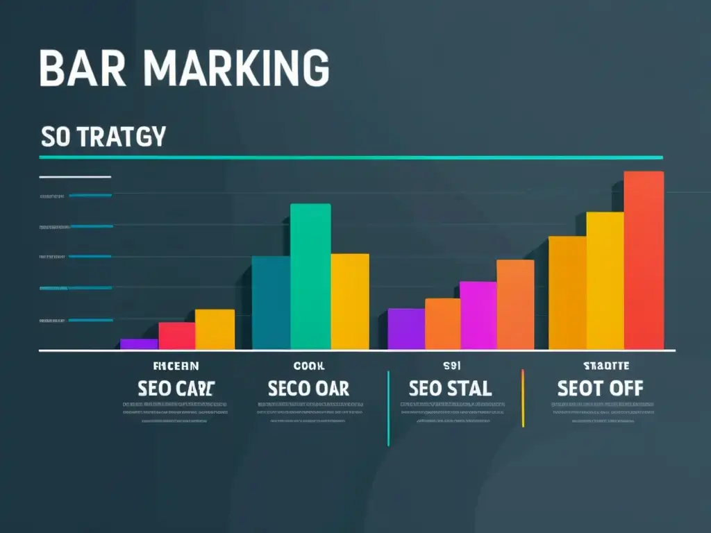 Gráficos coloridos representan análisis de datos y competencia en marketing digital