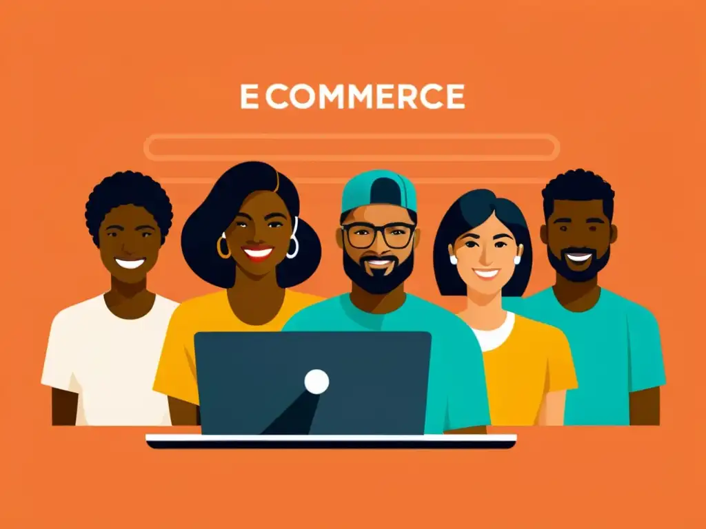 Un grupo diverso participa en una plataforma de ecommerce con impacto social