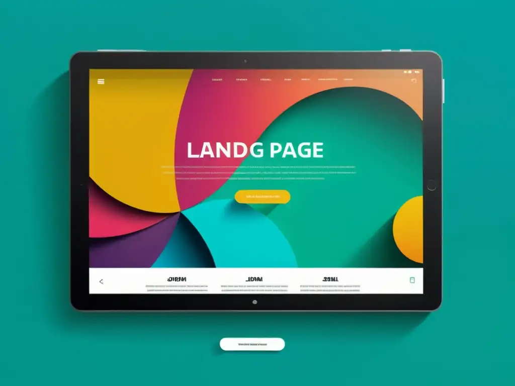 'Imagen de diseño de landing page moderno y minimalista con las mejores prácticas