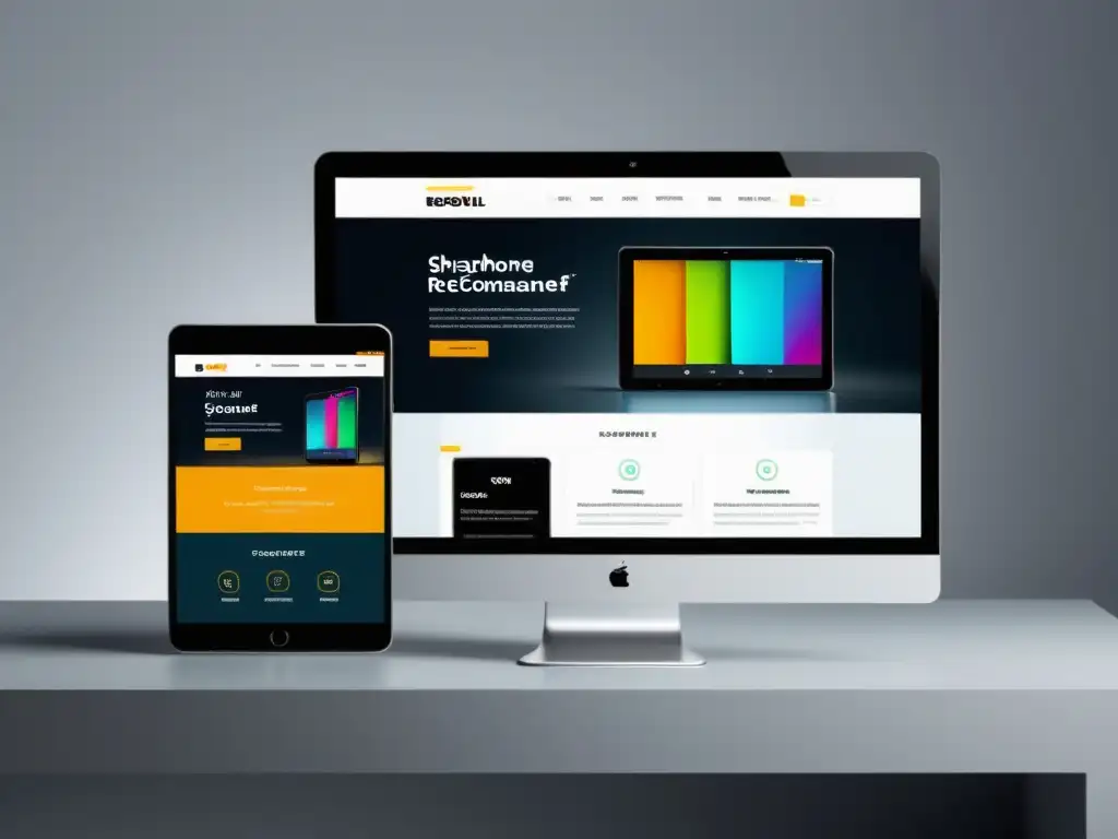 Imagen de dispositivos móviles con diseño de ecommerce personalizado, enfocados en la optimización y la personalización para usuarios móviles