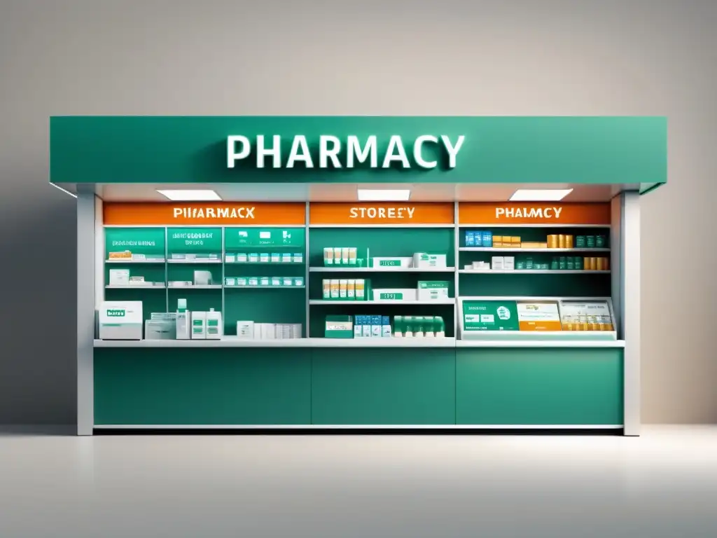 Imagen de una farmacia digital con diseño minimalista que cumple normativas