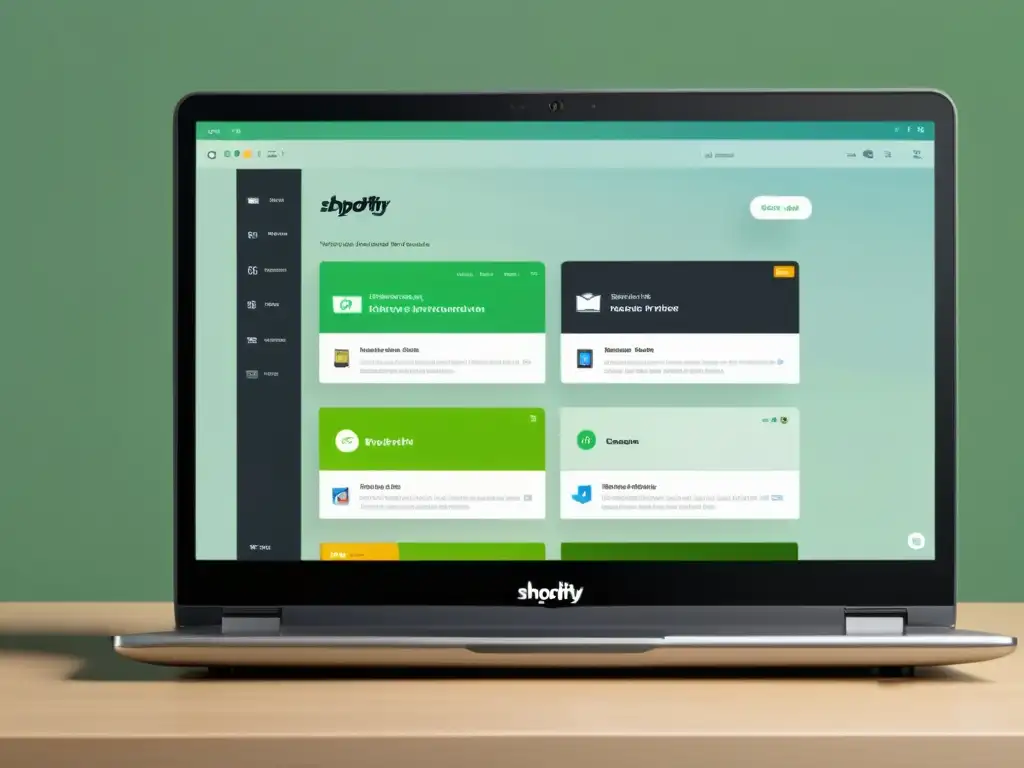 Una imagen minimalista de una pantalla dividida, mostrando las interfaces de Ecwid y Shopify