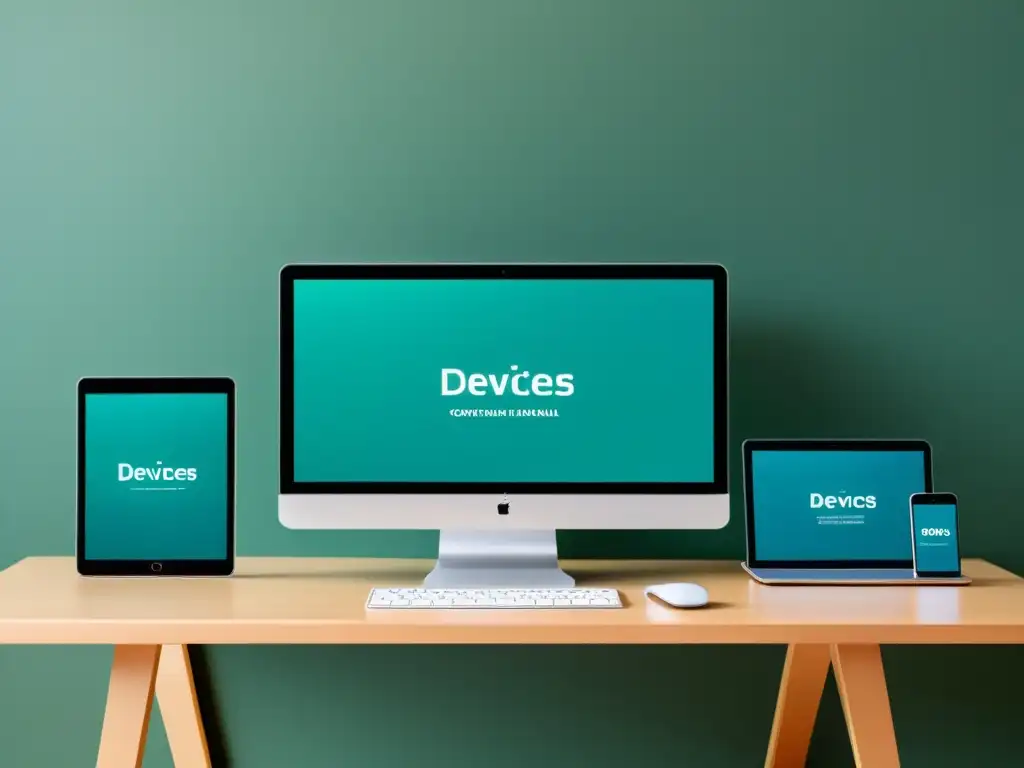Una imagen minimalista muestra una red de dispositivos digitales interconectados con coherencia en personalización multicanal