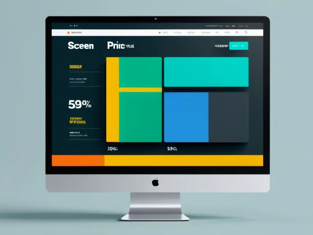 Imagen de pantalla digital minimalista mostrando consistencia de precios en comercio electrónico