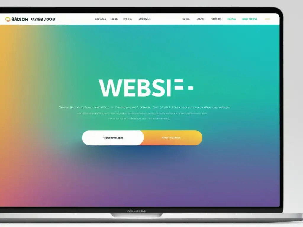 Imagen de un sitio web moderno y minimalista, con diseño de UX/UI para retención, navegación intuitiva y llamativos botones de llamada a la acción