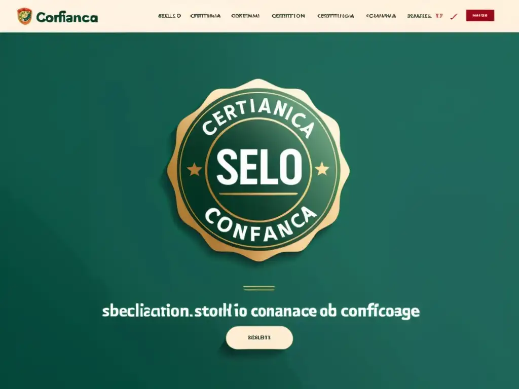 Imagen de tienda online con Certificación de Confianza, transmitiendo profesionalismo y confiabilidad en el diseño del Sello de Confianza