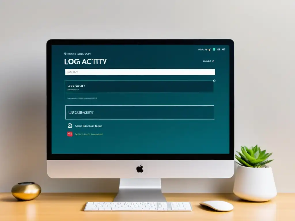 Importancia de registros de actividad en seguridad en ecommerce: pantalla de ordenador con detallado registro de actividad