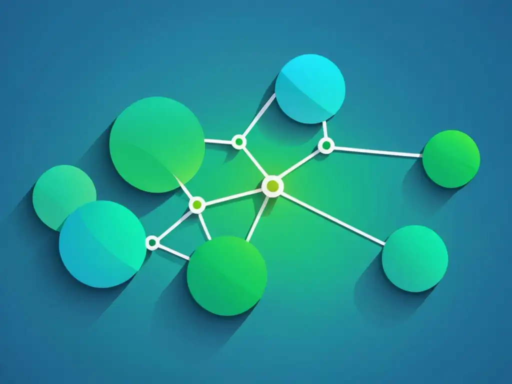 Interconexión fluida de nodos y líneas, simbolizando la importancia logística en modelos de negocio online