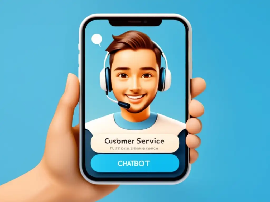 Interfaz de chatbot de servicio al cliente, AI amigable en tienda online