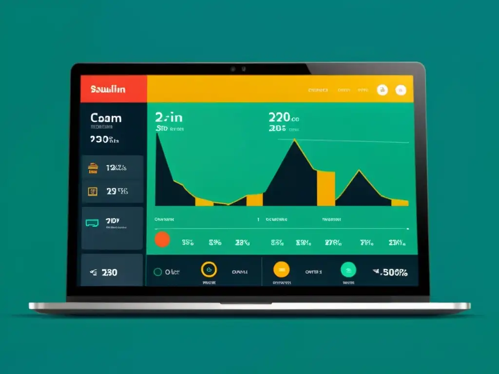 Interfaz digital futurista con visualización de datos para mejorar la experiencia del usuario en eCommerce mediante Big Data