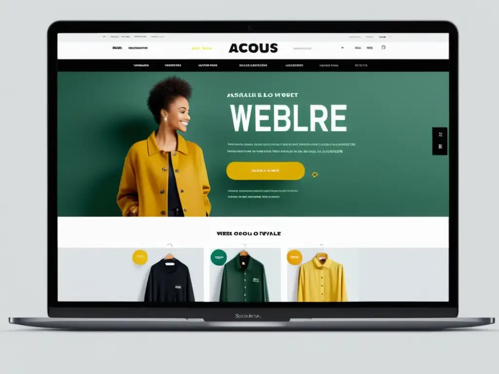 Interfaz de ecommerce accesible y minimalista, destacando la importancia de mejorar la accesibilidad en ecommerce para todos los usuarios