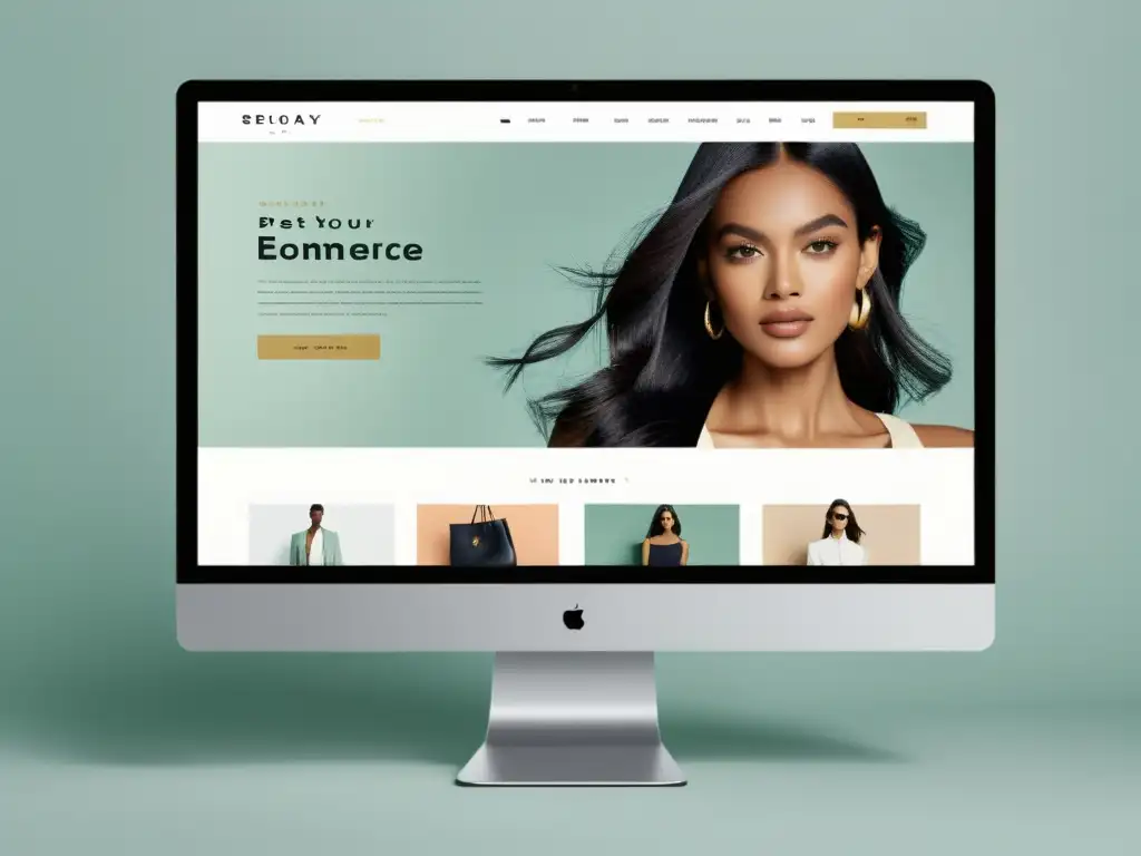 Interfaz de ecommerce de moda con mejores prácticas de privacidad y diseño moderno y elegante, enfocada en la experiencia del usuario