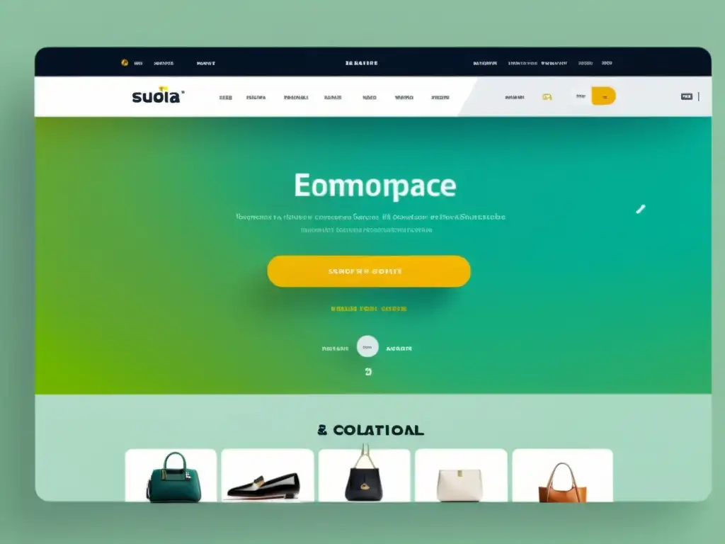 Interfaz de ecommerce moderna con diseño minimalista y entendimiento de lenguaje natural, sofisticada y usable