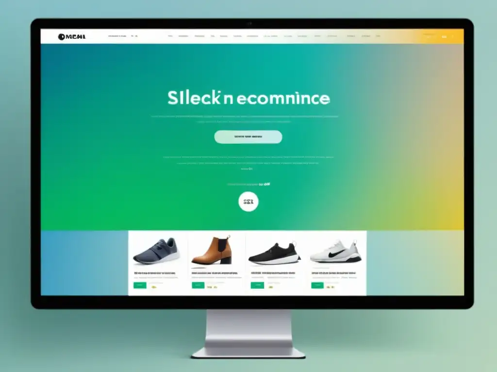 Interfaz de ecommerce moderna y elegante con sistemas recomendación automatizados