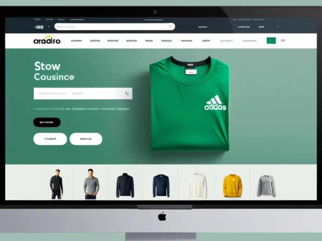 Una interfaz de ecommerce moderna y elegante con opciones de personalización de productos