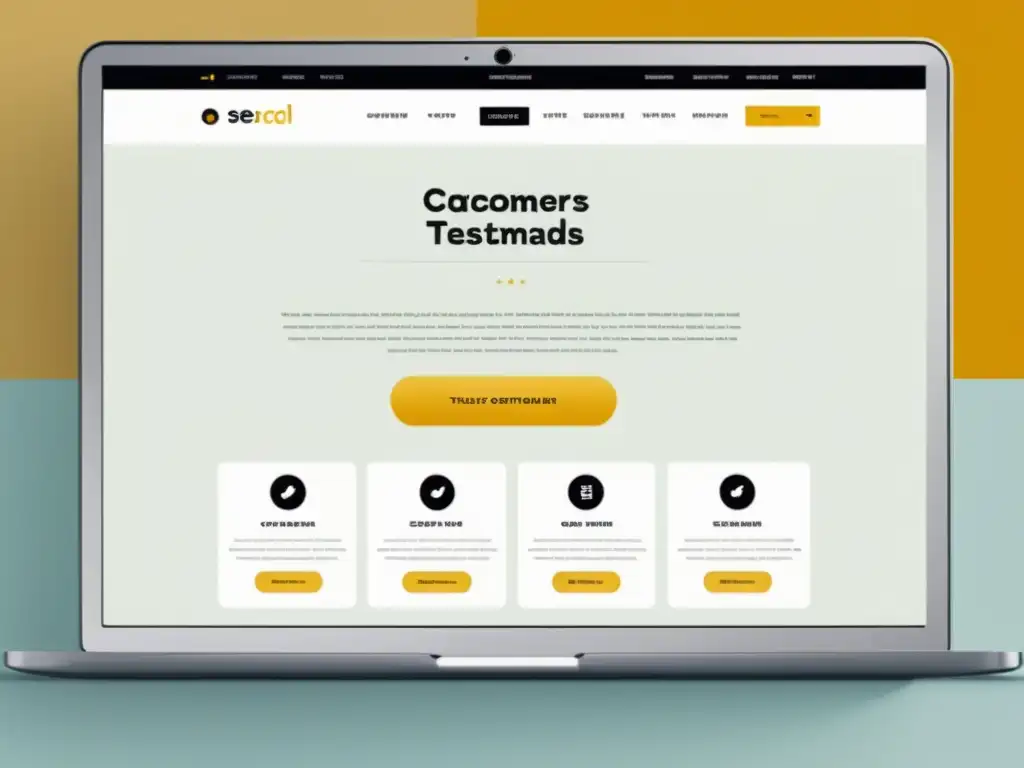 Interfaz de eCommerce moderna con énfasis en testimonios de clientes