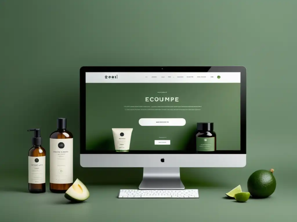 Interfaz de ecommerce moderna y sostenible con productos ecofriendly