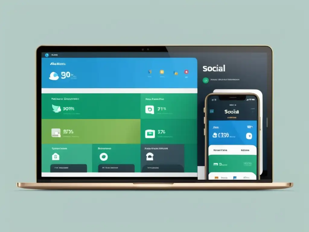 Interfaz elegante y eficiente de plataforma publicitaria en redes sociales