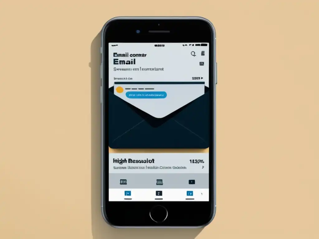 Interfaz de email personalizado para ecommerce, sofisticado y efectivo en smartphone