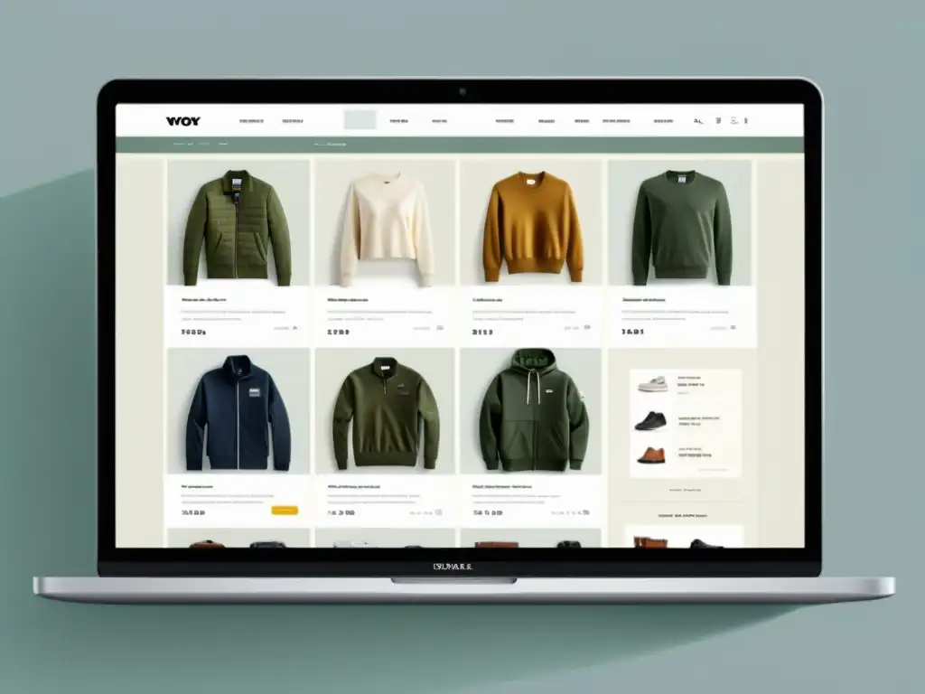 Interfaz minimalista de ecommerce con ventajas lazy loading imágenes ecommerce