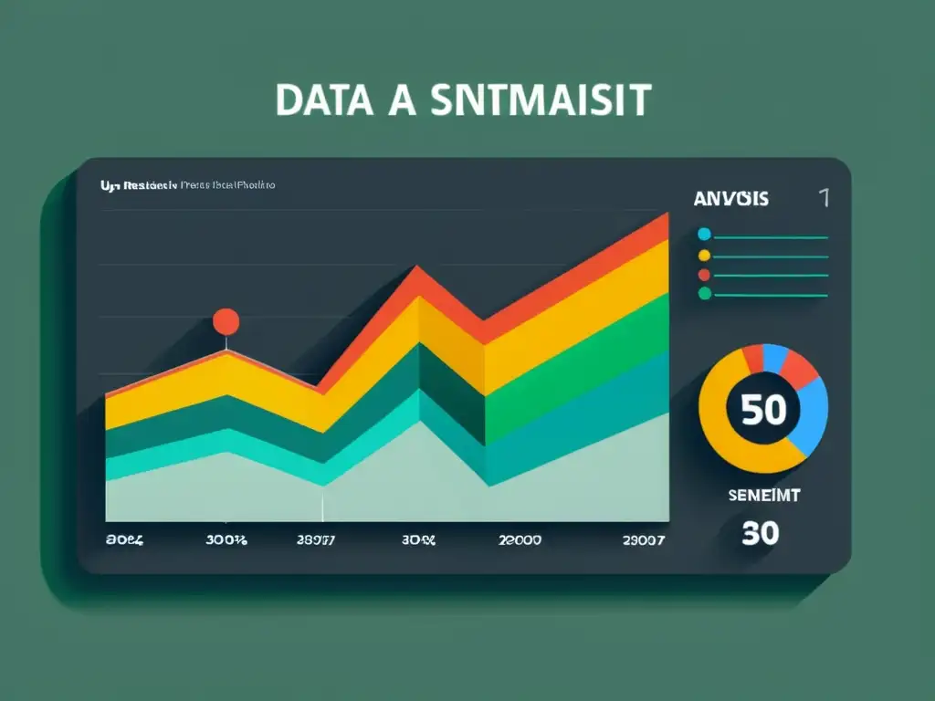 Interfaz minimalista con gráfico de análisis de sentimiento en interfaces de usuario