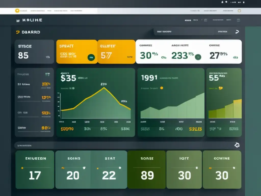 Interfaz minimalista de un panel de control de comercio electrónico, con automatización de precios y diseño moderno y eficiente