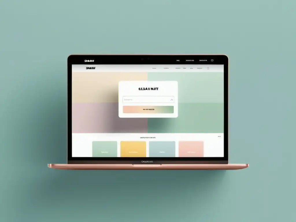 Interfaz minimalista de tienda online, con diseño elegante y colores sutiles