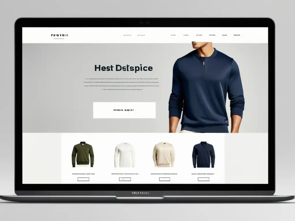 Interfaz moderna de ecommerce con diseño minimalista y honestidad en descripciones de productos